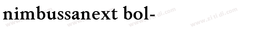 nimbussanext bol字体转换